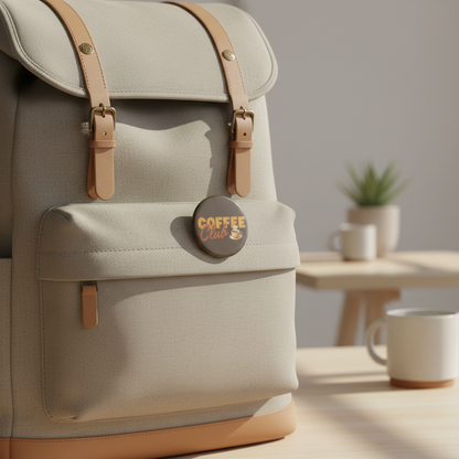Coffee Button Pins
